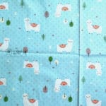 Cotton Fabric Singapore: Standard - White Llama Alpaca Cotton Fabric in Baby Blue「 ii Design Workz 」