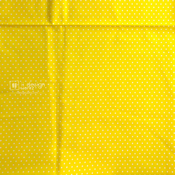Cotton Fabric Singapore: Basic - Polka Dots - Yellow - Cotton Fabric「 ii Design Workz 」