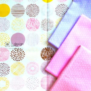 Cotton Fabric Singapore: Standard - Pink Nordic Annual Ring Taiwan Imported Cotton Fabric「 ii Design Workz 」