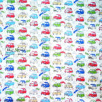 Cotton Fabric Singapore: Standard - Beep, Beep! Cartoon Beetle Cars Cotton Fabric「 ii Design Workz 」
