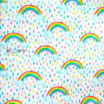 Cotton Fabric Singapore: Rainbow Rain in Daylight Cotton Fabric「 ii Design Workz 」