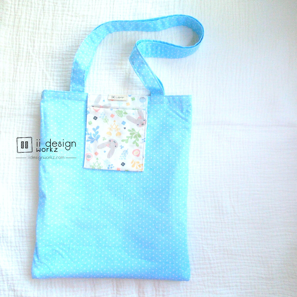 Handmade Tote Bag Singapore | Two-Tone Tote Bag | Shoulder Tote Bag「 ii Design Workz 」